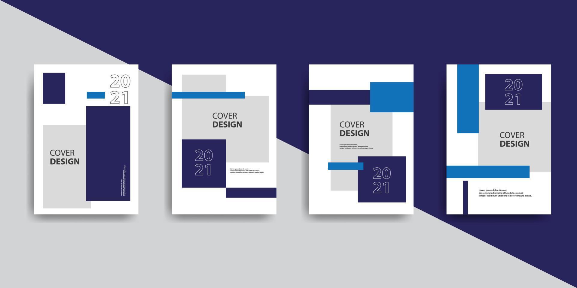 Creative book cover design with minimalistic style. vector