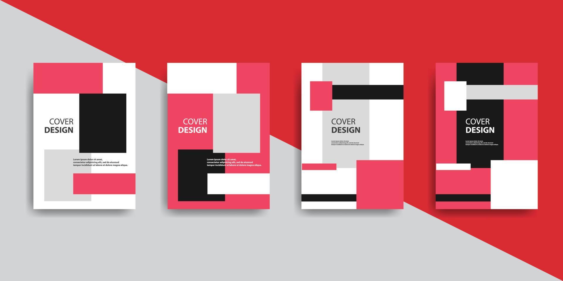 Creative book cover design with minimalistic style. vector