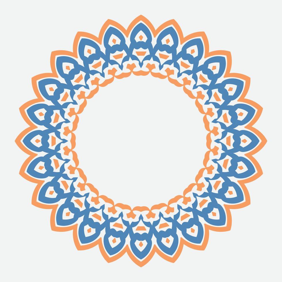 Retro abstract pattern with greek ornament on white background. round ornament decoration. vector
