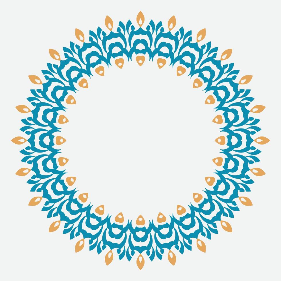 Retro abstract pattern with culture ornament on white background. round ornament decoration. vector