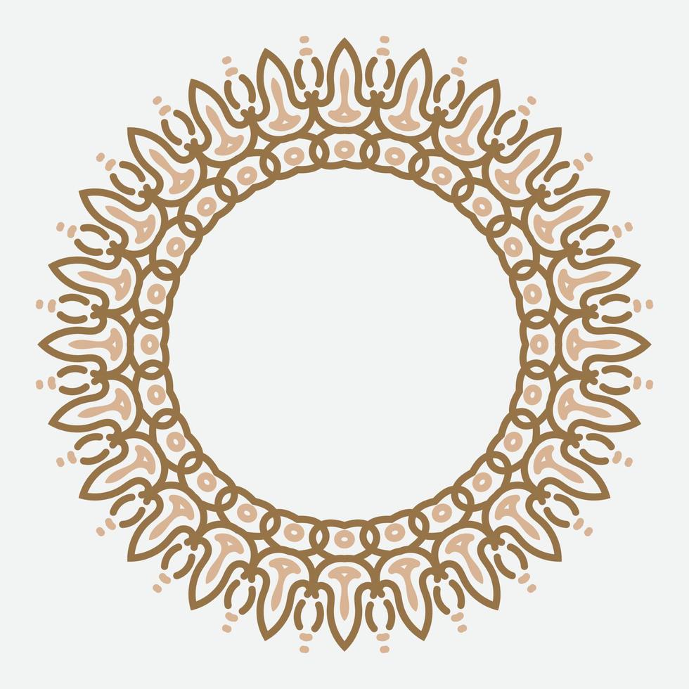 Retro abstract pattern with culture ornament on white background. round ornament decoration. vector