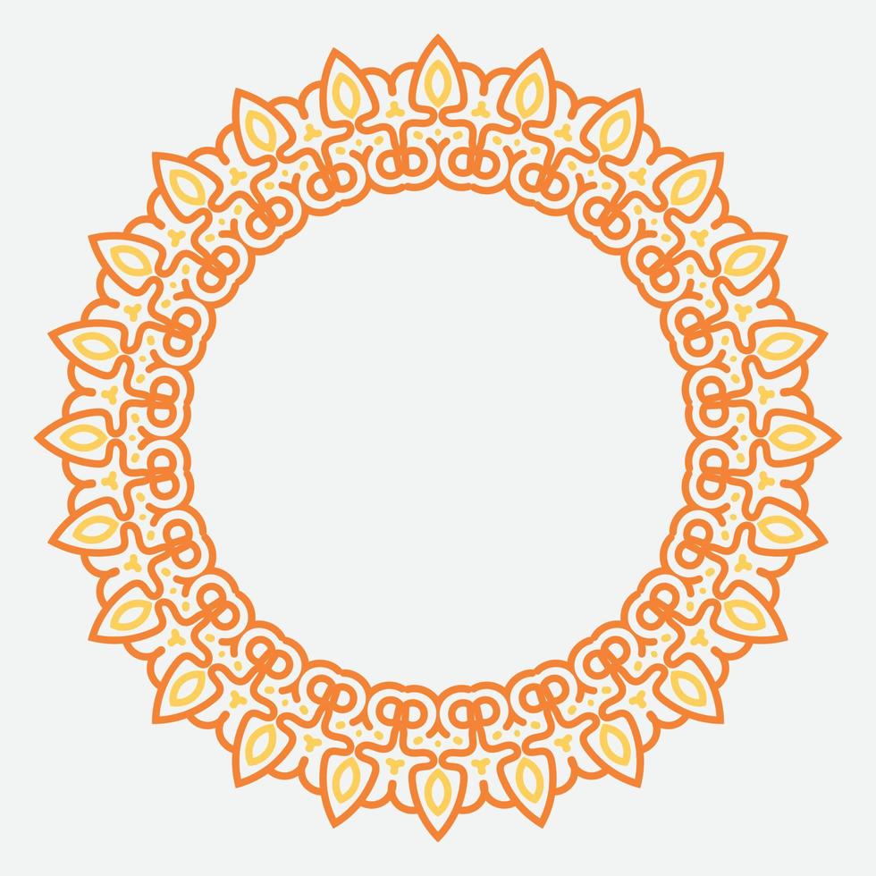 circle frame. round ornament. Wreath for design, logo template. vector