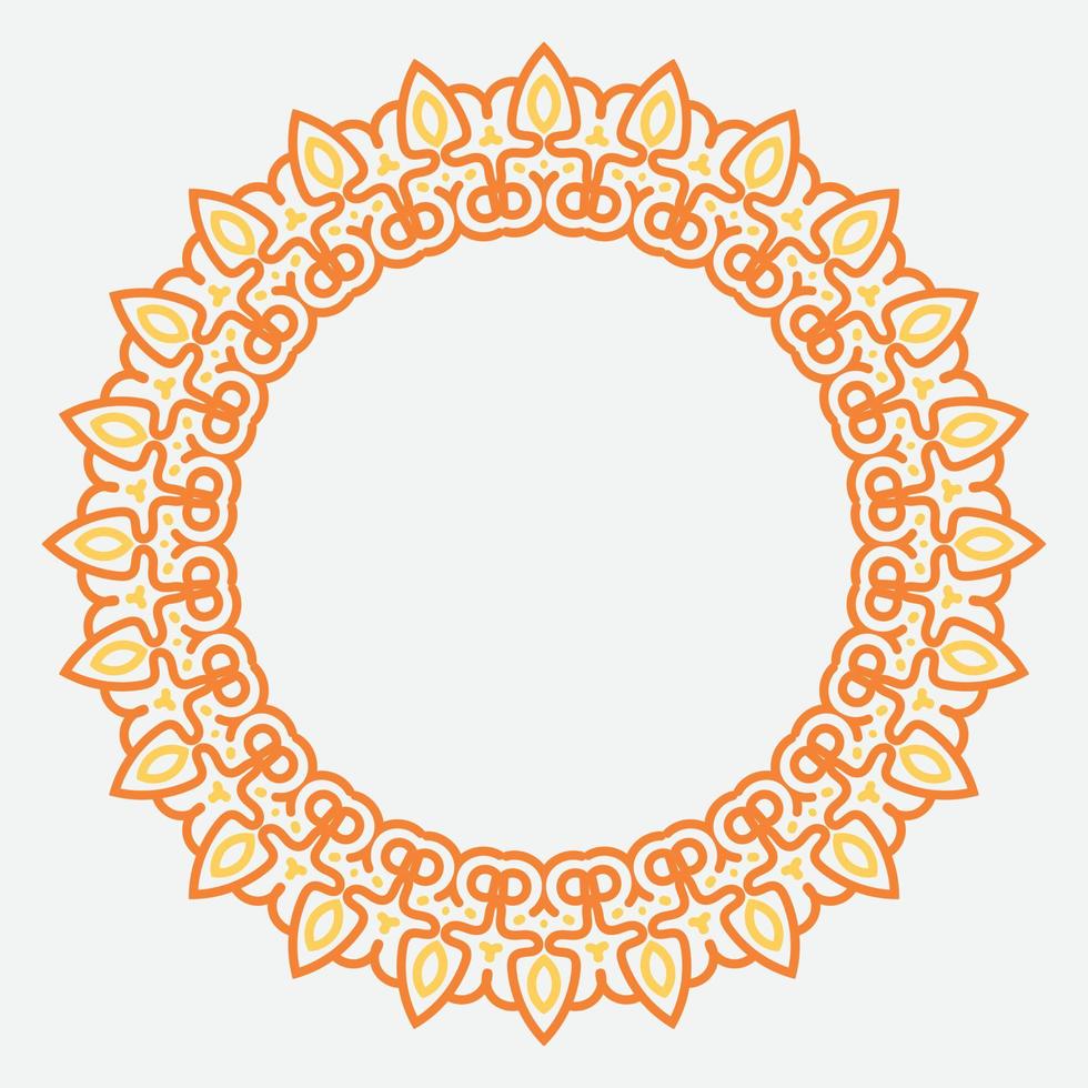 circle frame. round ornament. Wreath for design, logo template. vector