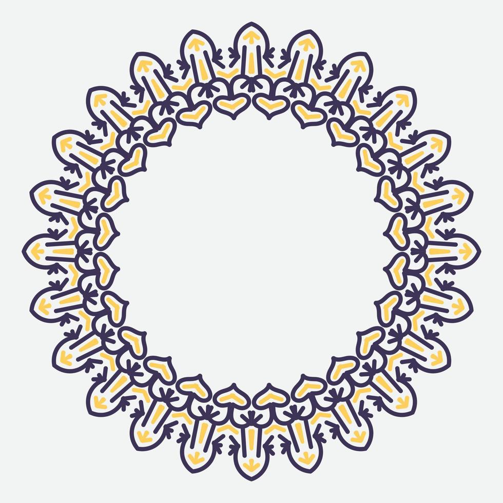 marco circular adorno redondo. corona para diseño, plantilla de logotipo. vector