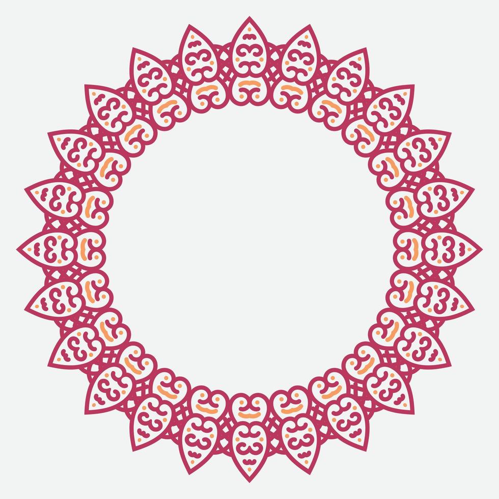 marco circular adorno redondo. corona para diseño, plantilla de logotipo. vector
