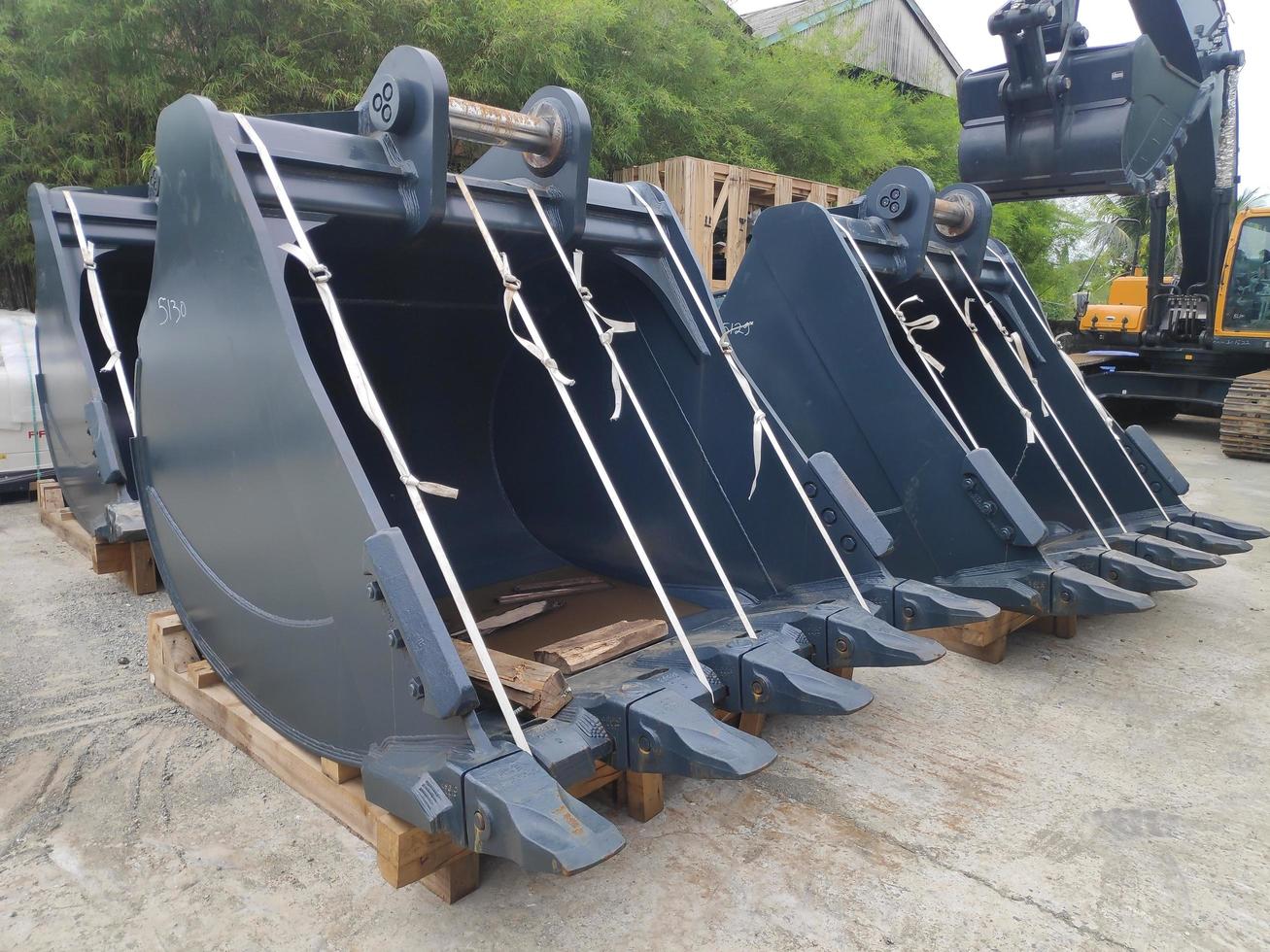 Excavator bucket. Heavy equipment ground engaging tool photo