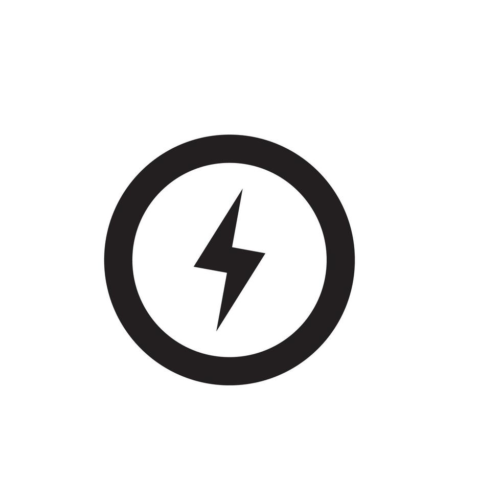 logotipo de icono eléctrico de iluminación de energía vector