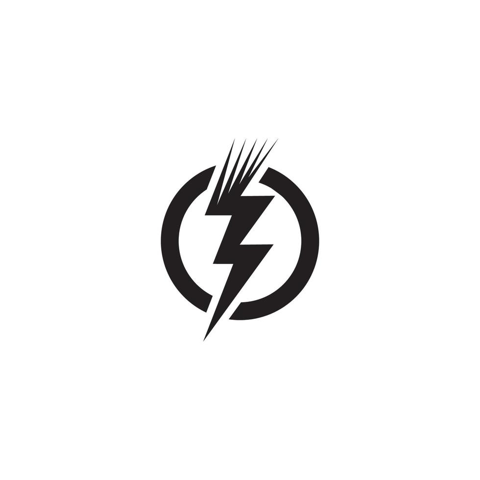 power lighting electric icon logo vector