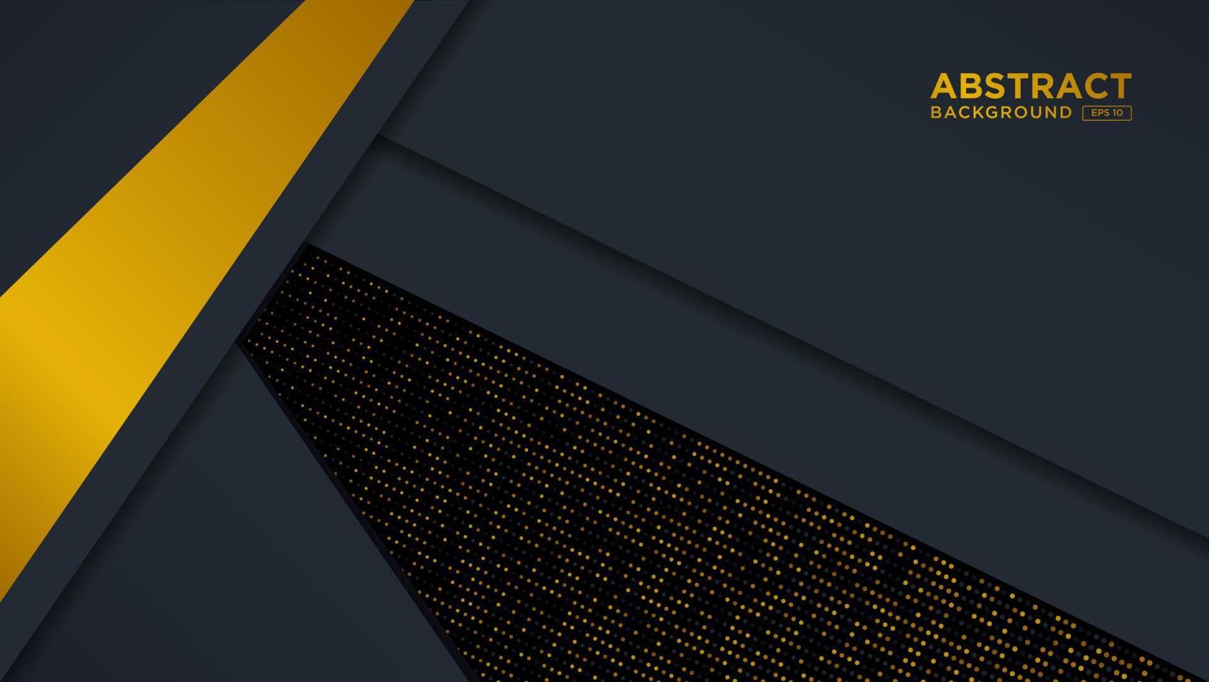 papercut overlaping background. Abstract dark background with golden lines and golden glitters dots element decoration. modern background. vector