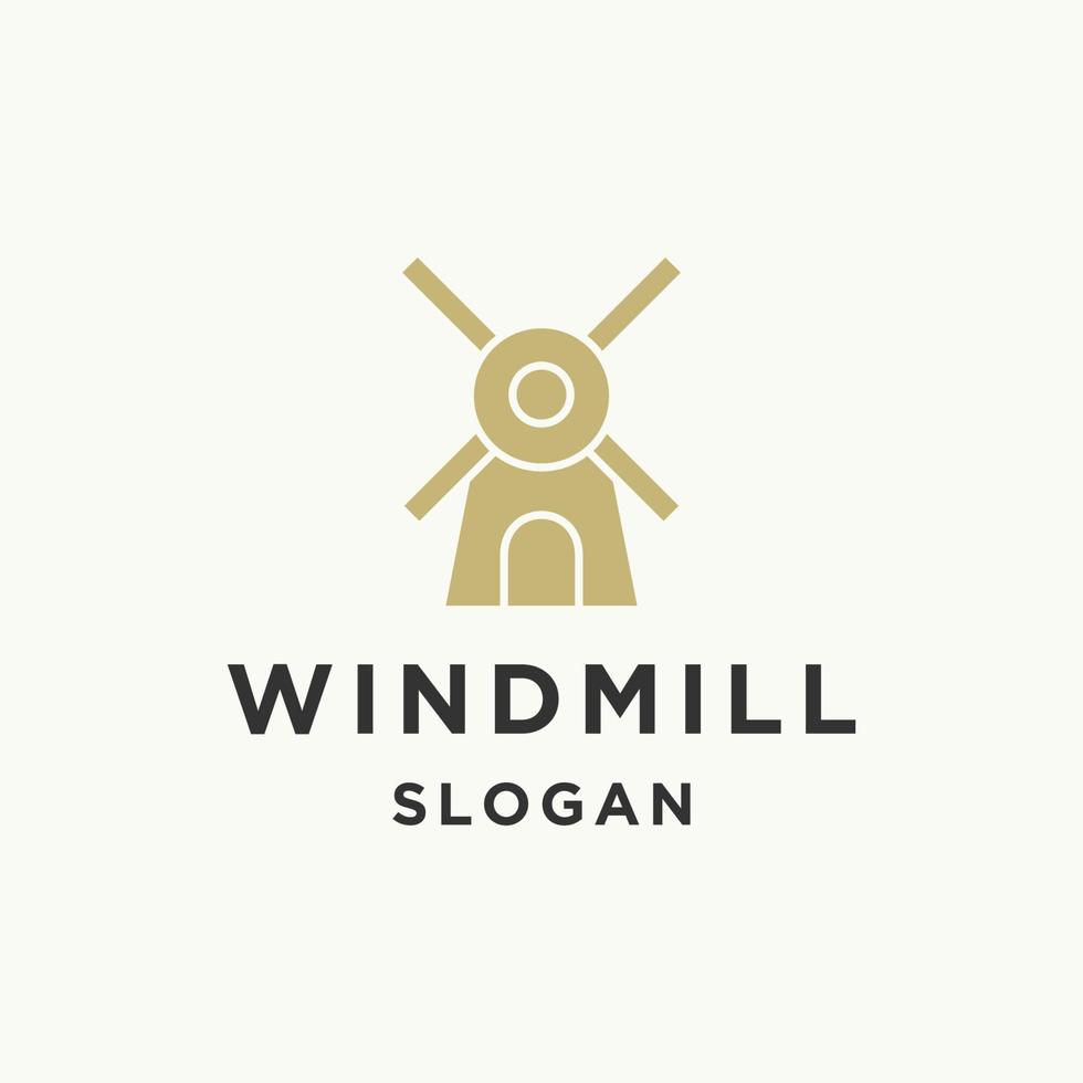 Windmill logo icon design template vector illustration