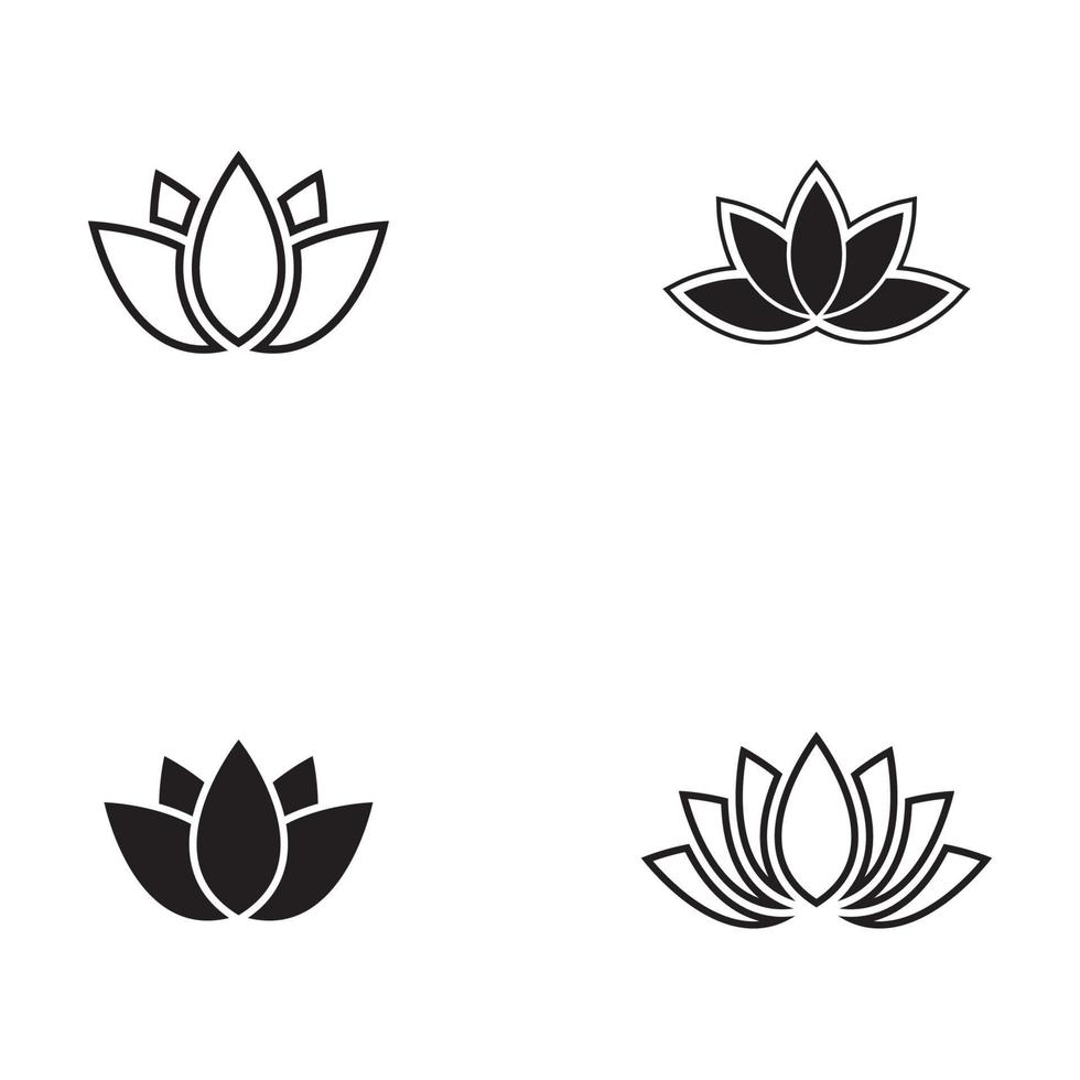 Beauty Vector lotus flowers design logo Template icon