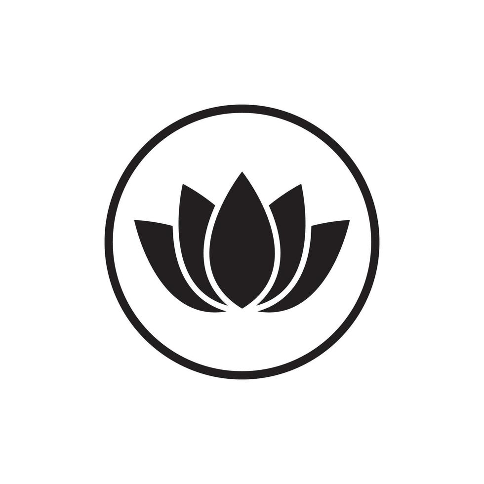 icono de plantilla de logotipo de diseño de flores de loto de vector de belleza