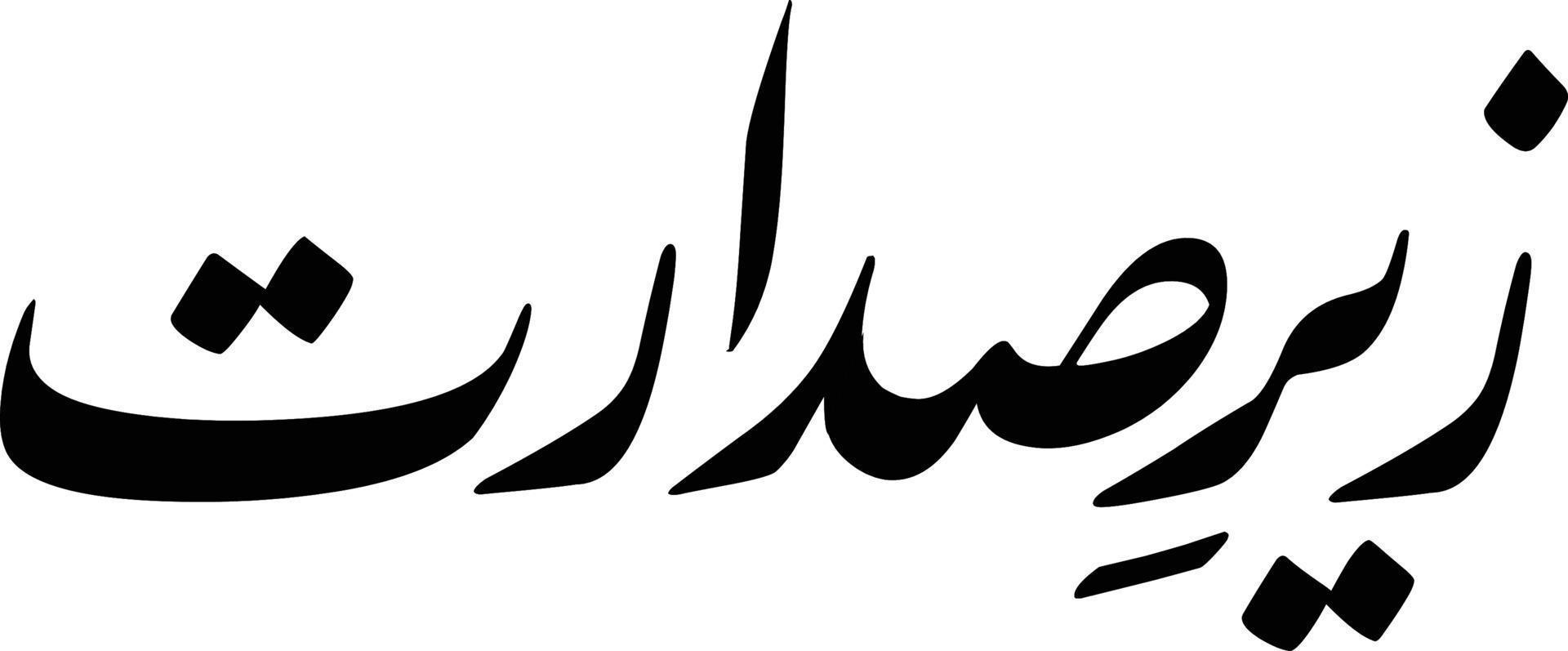 Zer Sdarat islamic calligraphy Free Vector