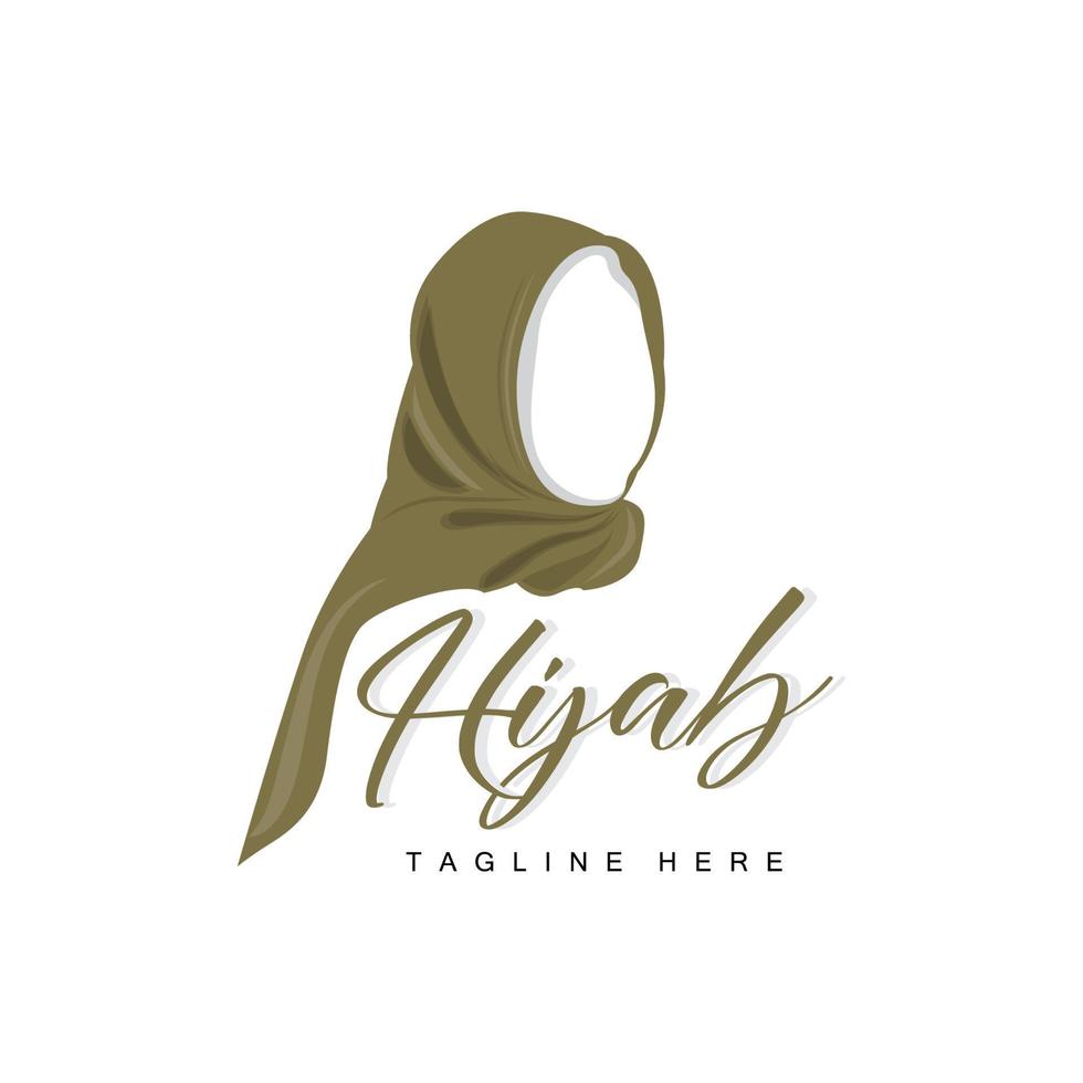 HIjab Logo, Fashion Product Vector Brand, Muslim Women Hijab Boutique Design