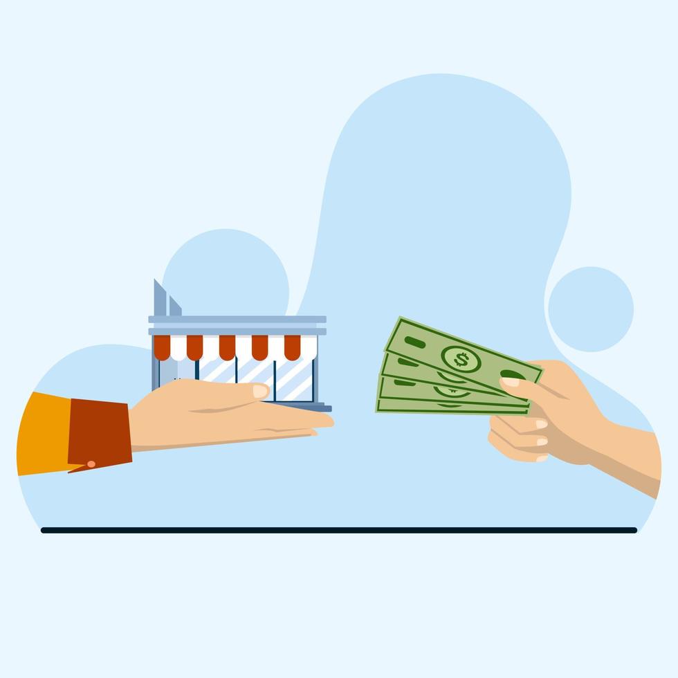 transaction of buying and selling shop buildings or places of business ...