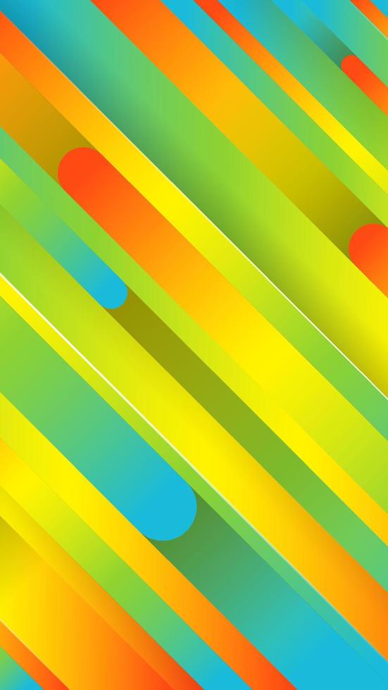 Trendy geometric colorful background with abstract lines. Stories banner design. Futuristic dynamic pattern. Vector illustration