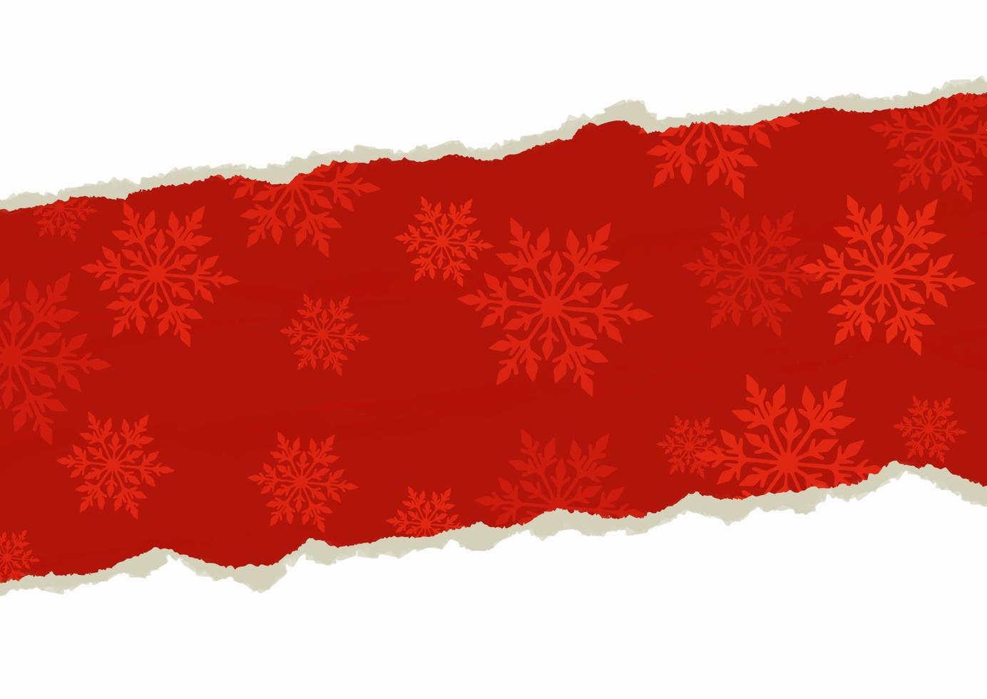 Christmas background with torn paper design vector