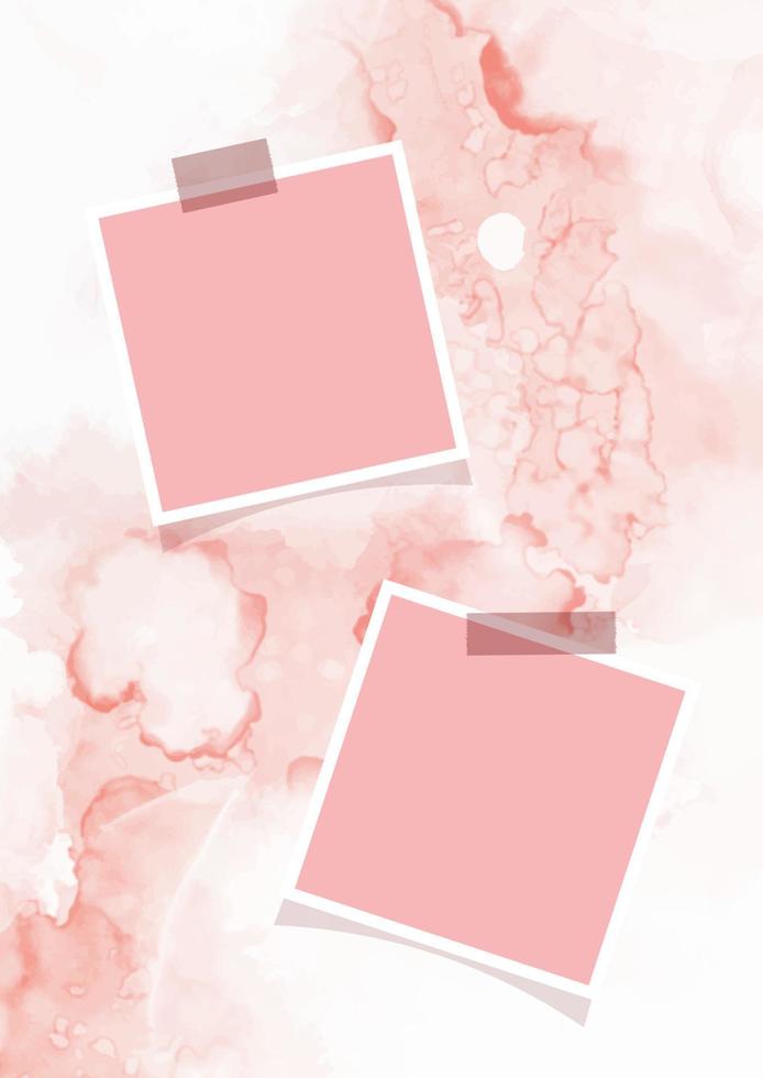 watercolour style template for social media story vector