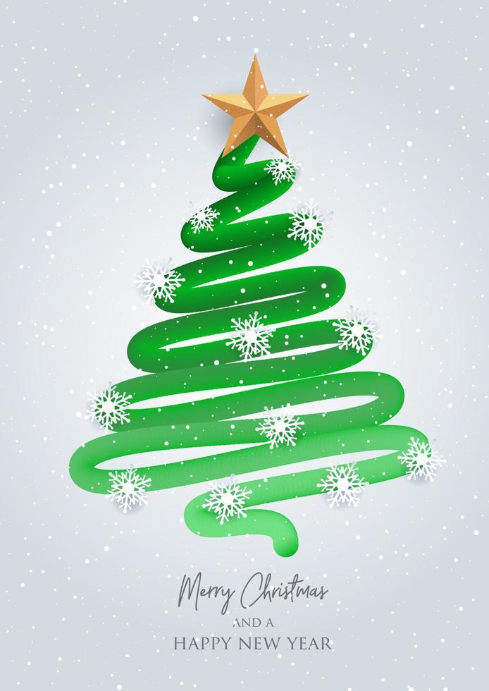 christmas background with an abstract tree design vector