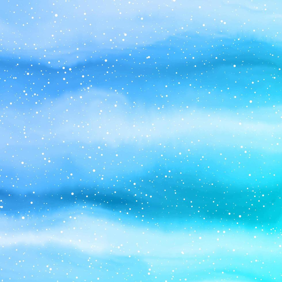 fondo nevado de invierno acuarela vector