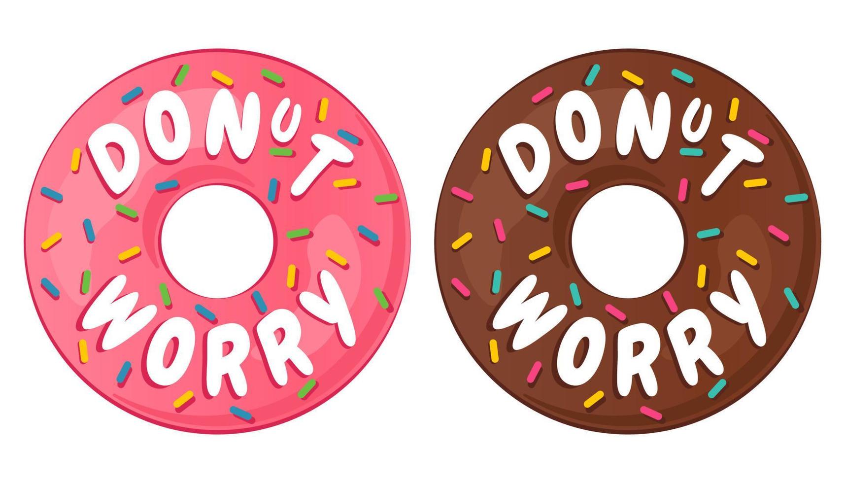 ilustración vectorial de donut dulce. vector