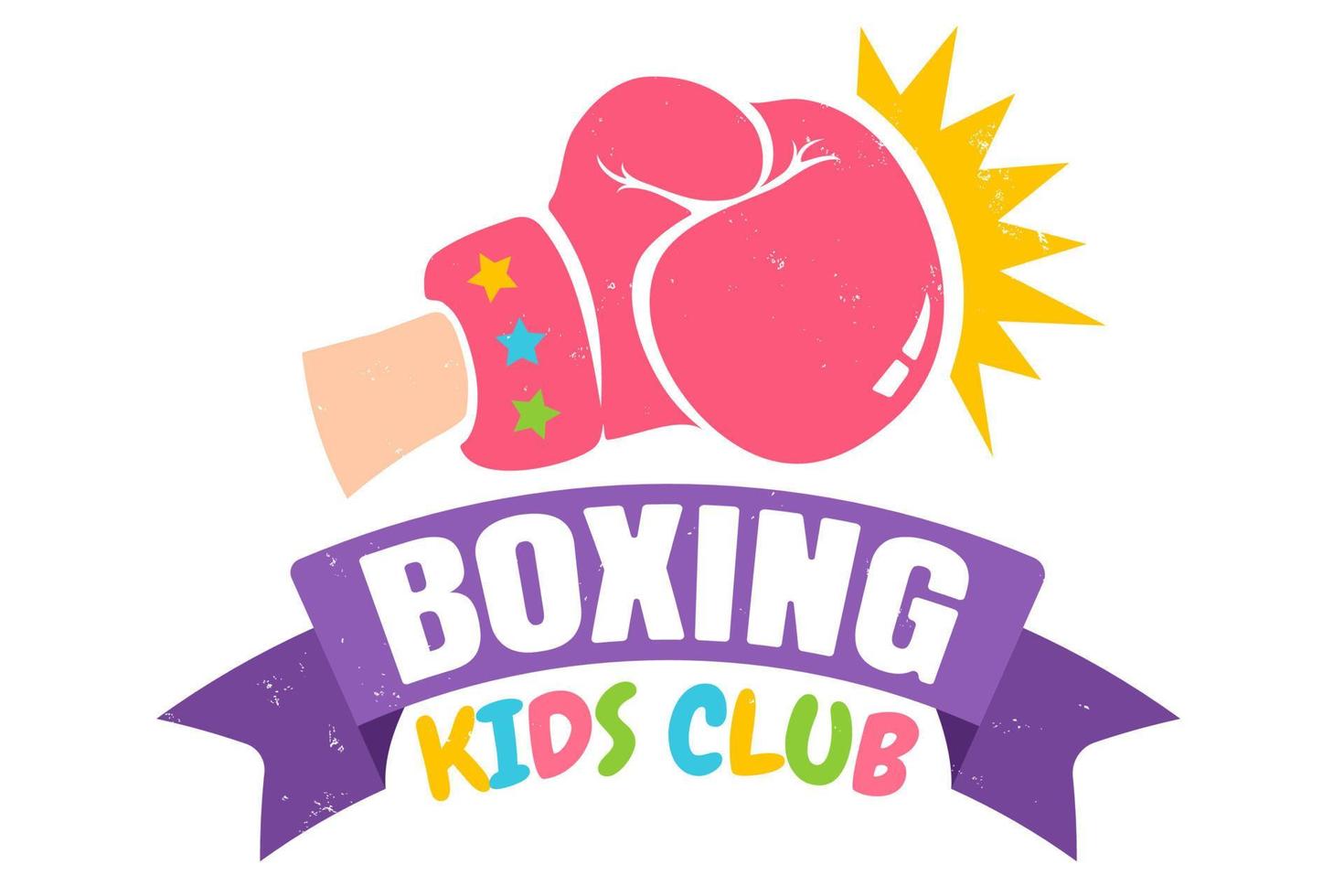 boxing kids club vector