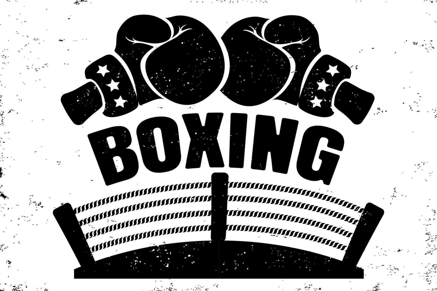 Retro emblem for boxing vector