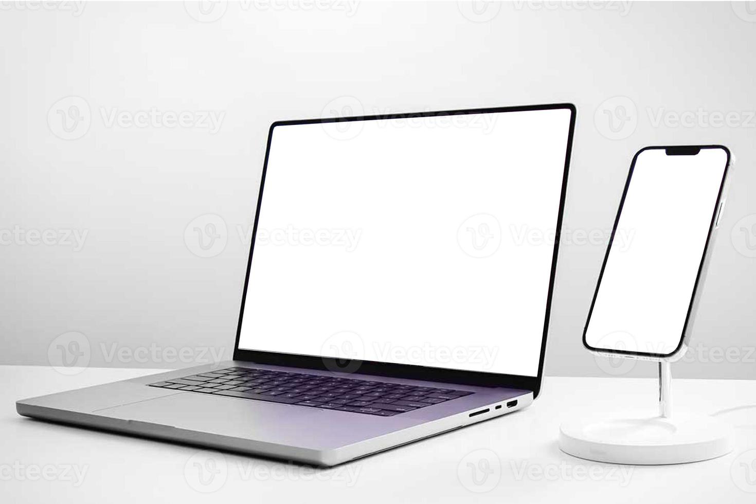 Laptop and Phone website double screenshots Mock up photo