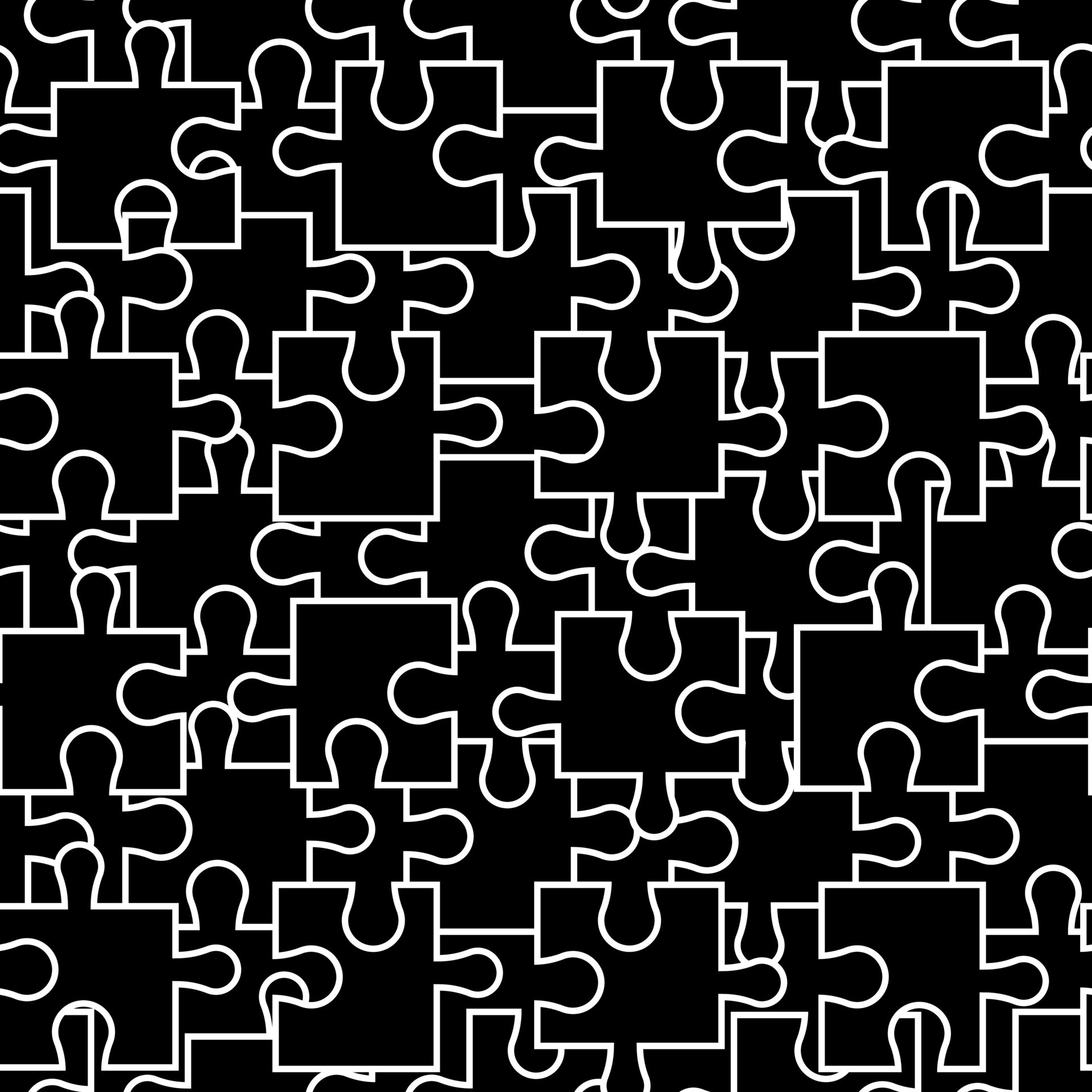 Puzzle shape seamless pattern. Simple doodle background. Fashion fabric