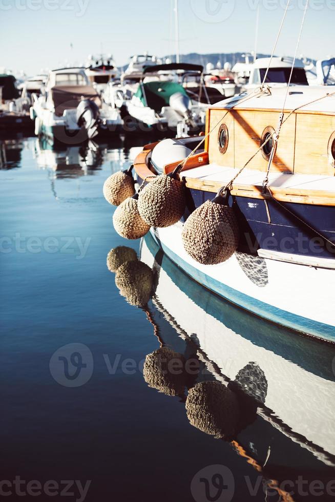 View of yachts in Marina of Cannes, France photo