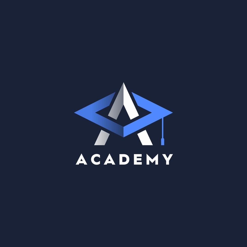 initial letter A Academy logo vector