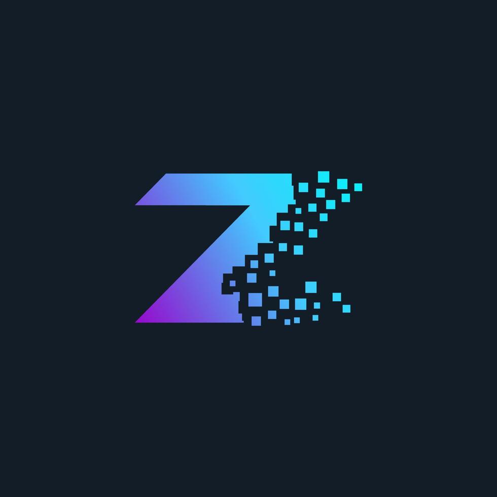 initial letter Z Data logo vector