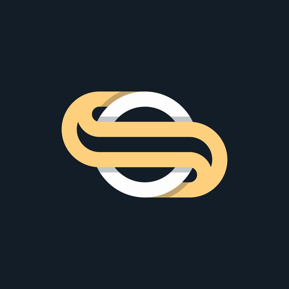 initial letter S O logo vector