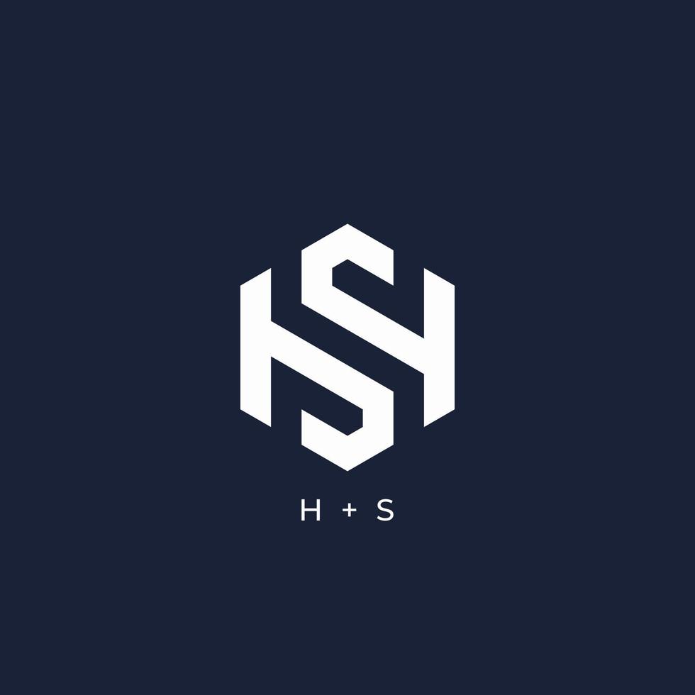 initial letter HS logo monogram vector