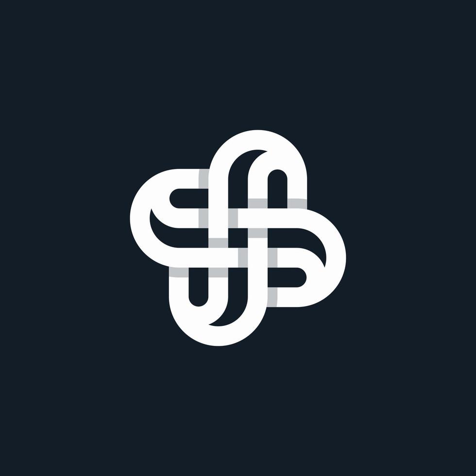 initial letter SS cross logo vector