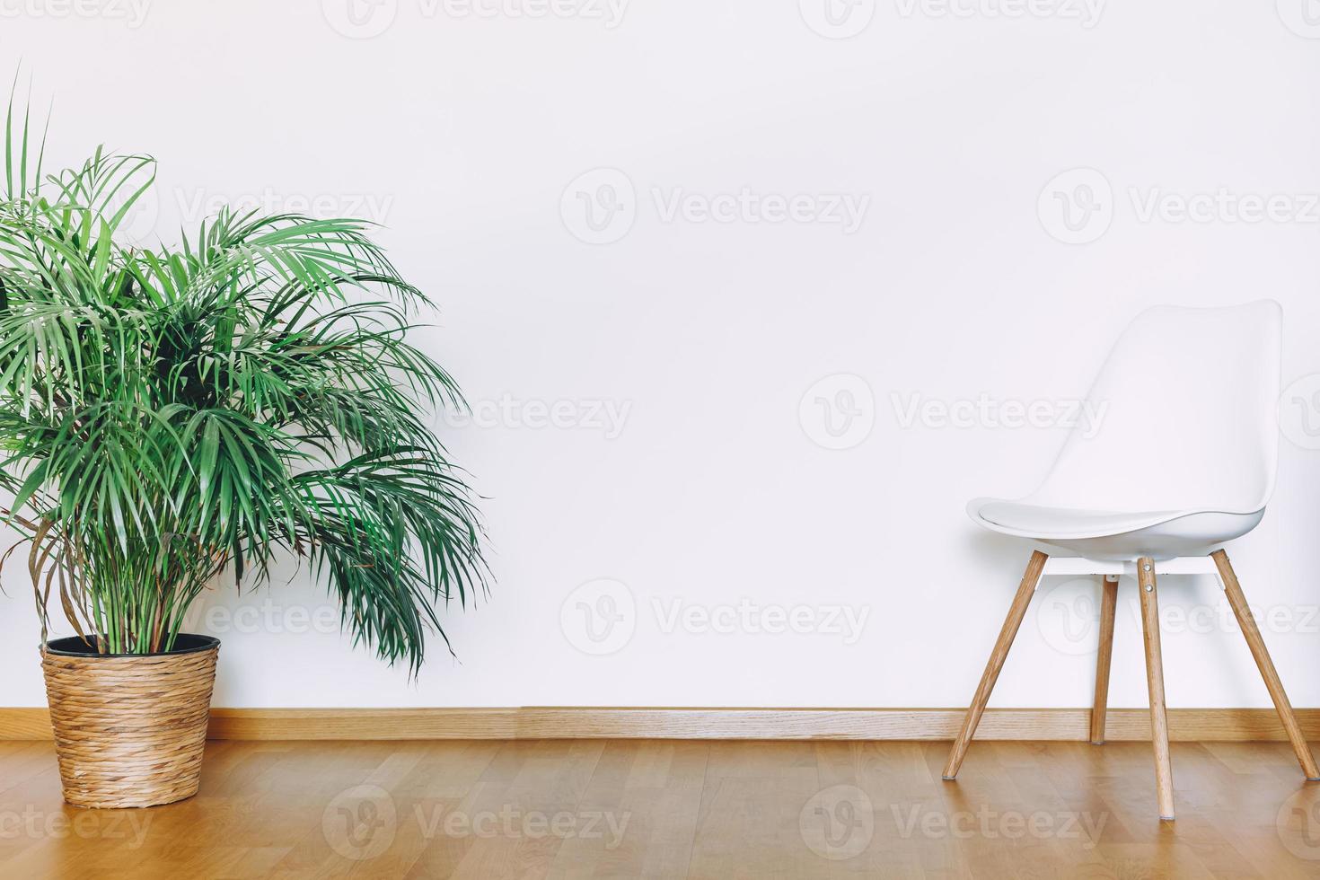 Interior in airy light scandinavian style mockup photo