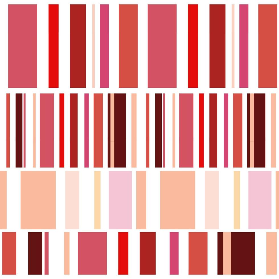 Set of 4 seamless striped design patterns. Retro textile prints with random colored stripes. Vector fashion backgrounds.