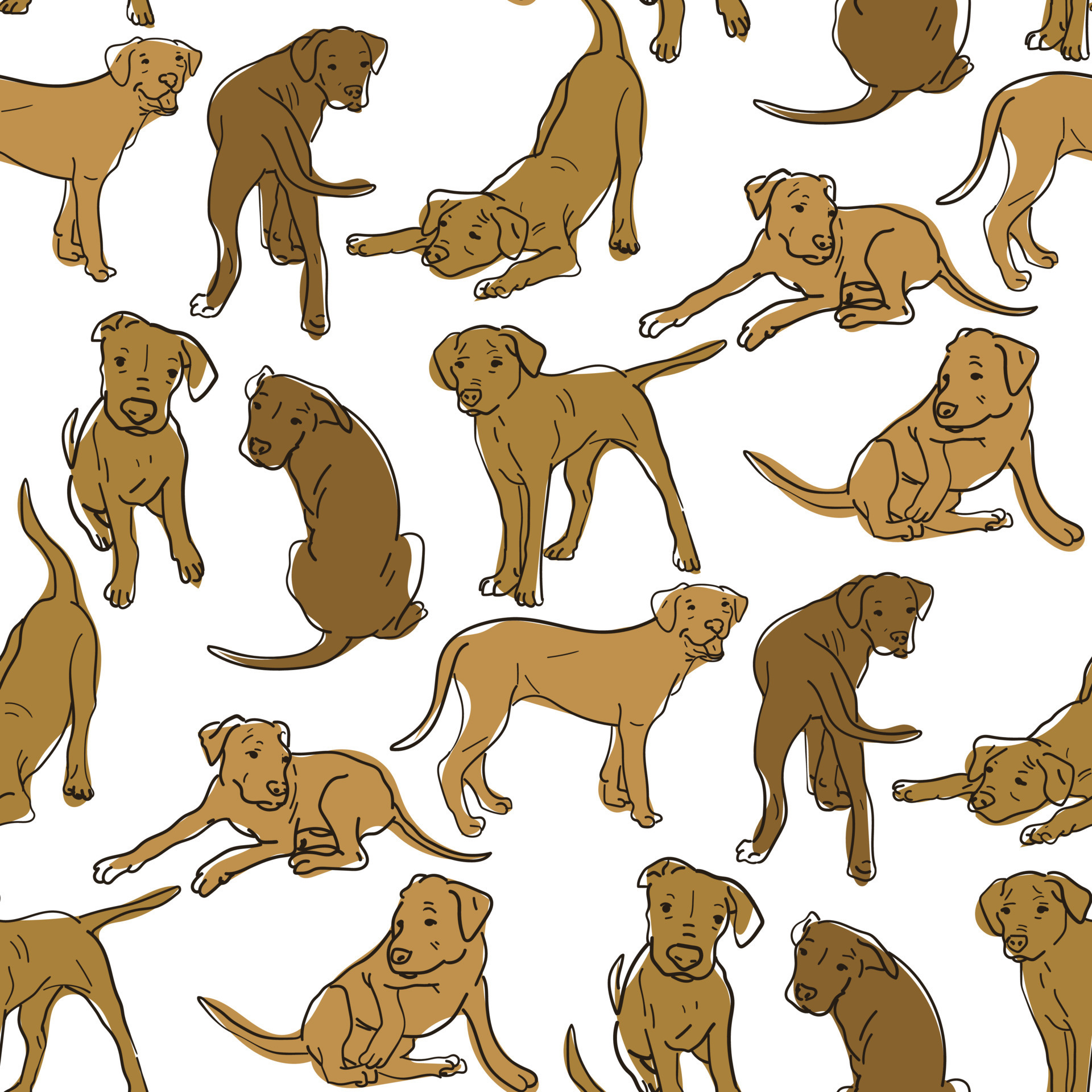 a-pattern-with-an-argentine-great-dane-in-different-poses-graphics