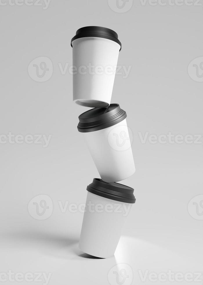 Mockup of a white coffee paper cup photo