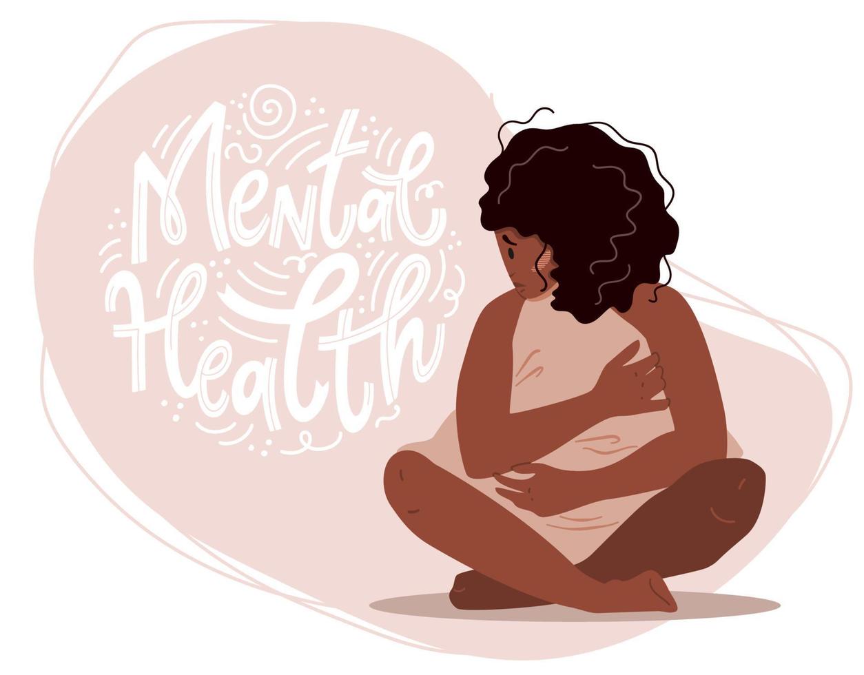 Mental health concept. vector