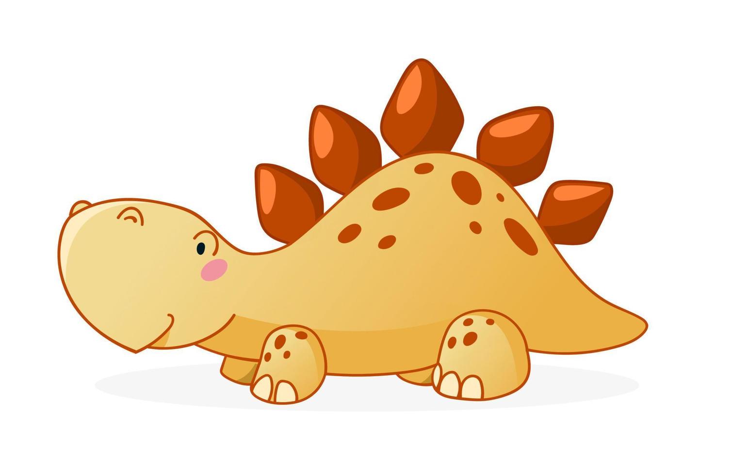 Cute dinosaur cartoon vector illustration.