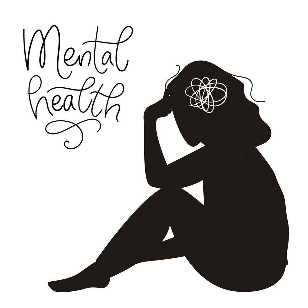 Mental health concept. vector