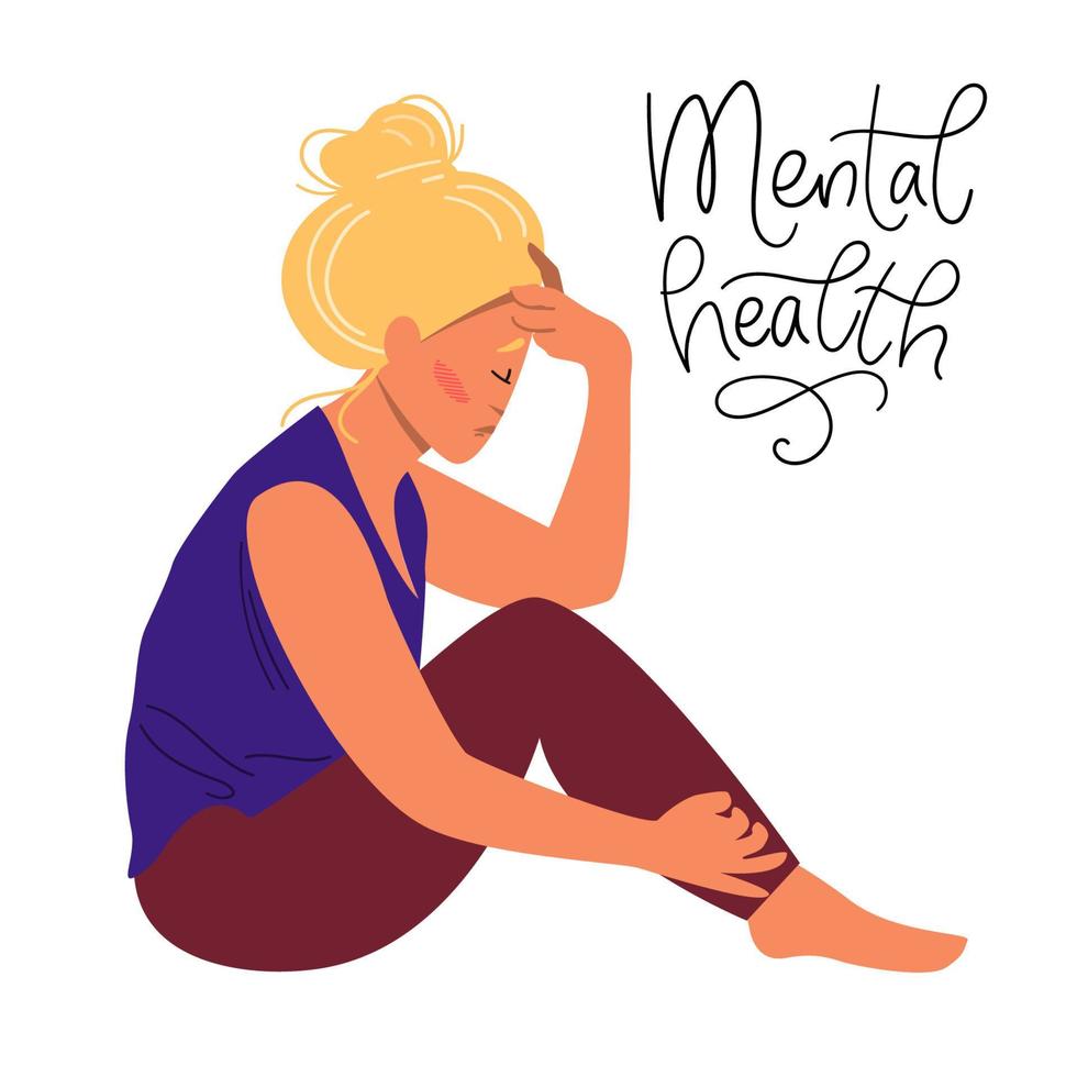 Mental health concept. vector