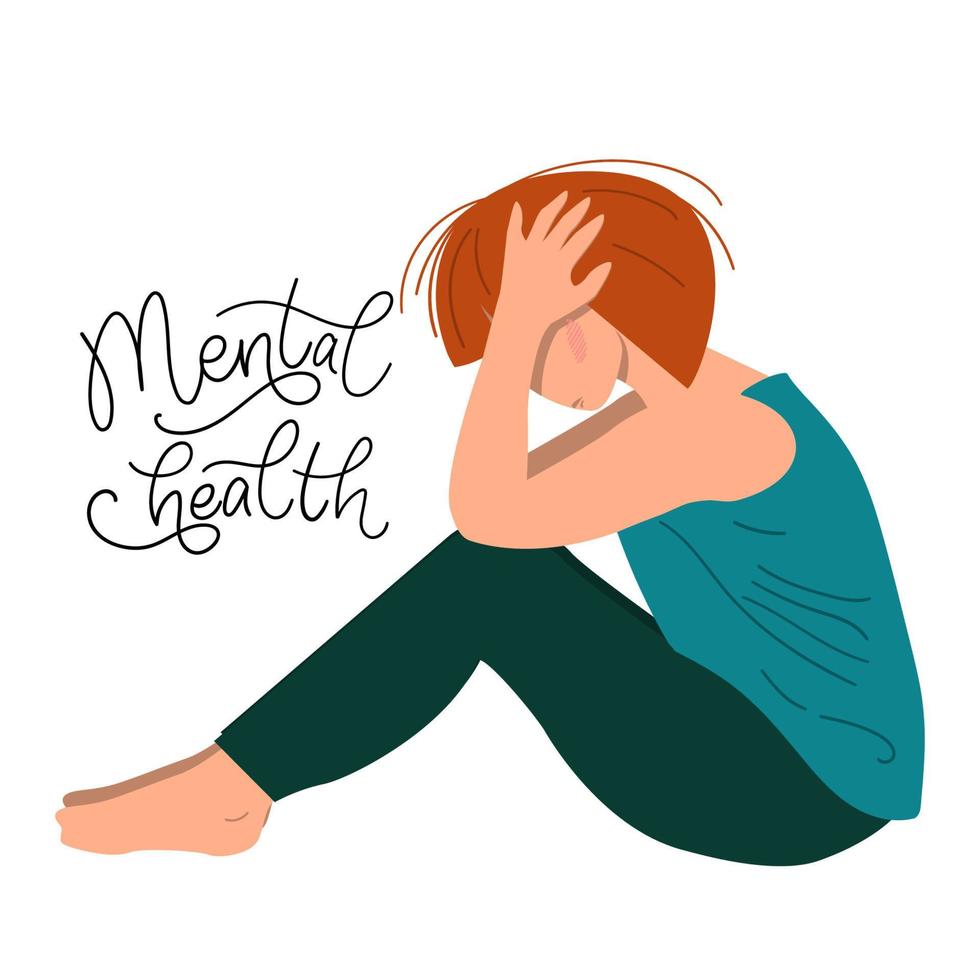 Mental health concept. vector