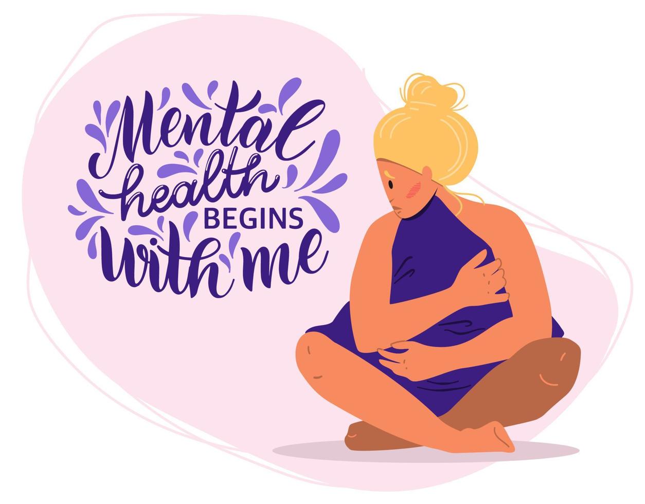 Mental health concept. vector