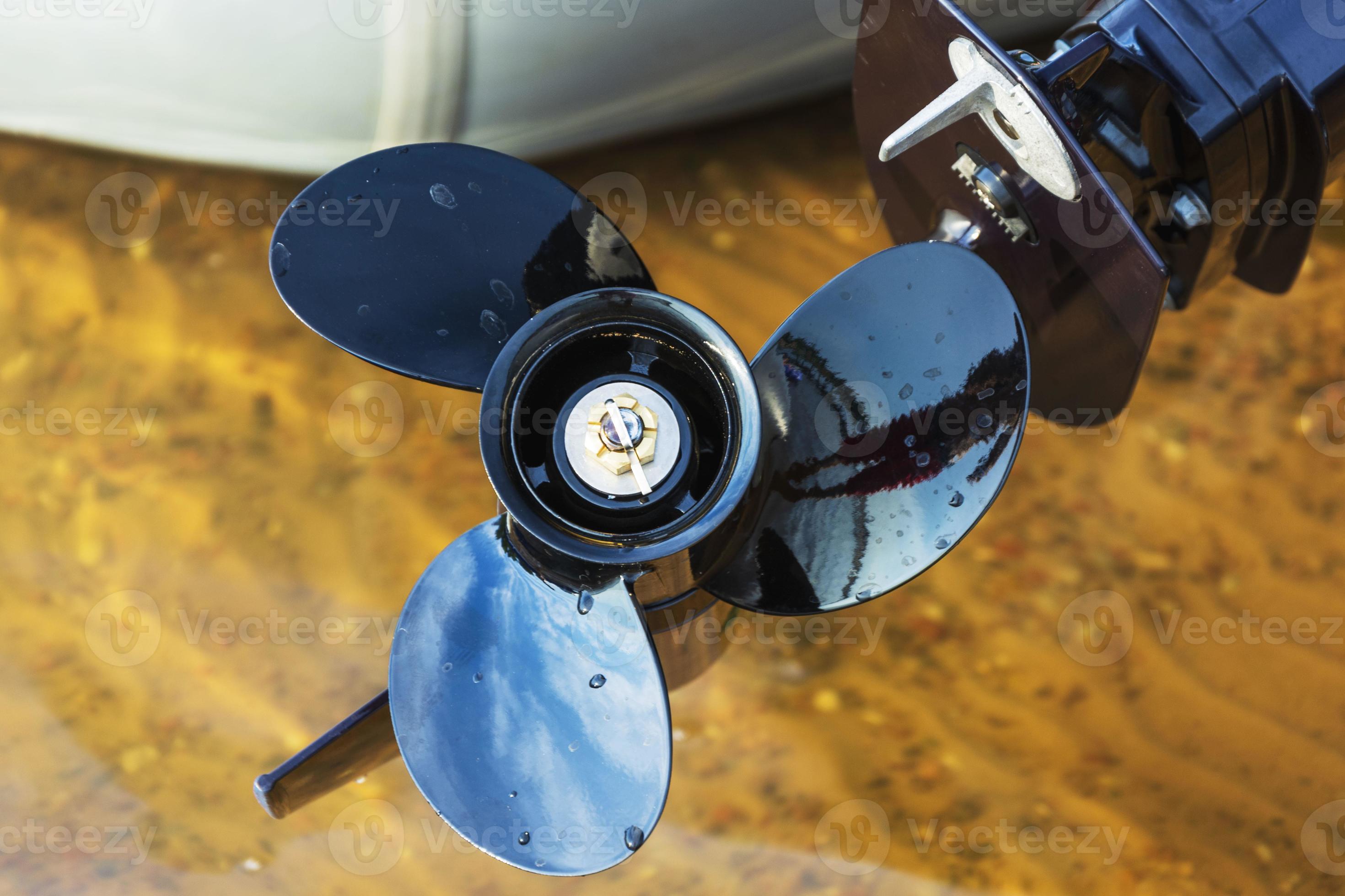 Fishing Boat Outboard Motor Propeller, Outboard Motor on a Pleasure