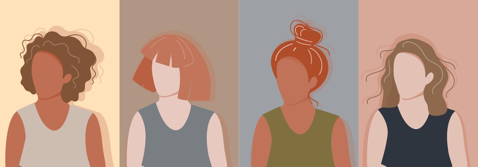 Women of different nationalities vector