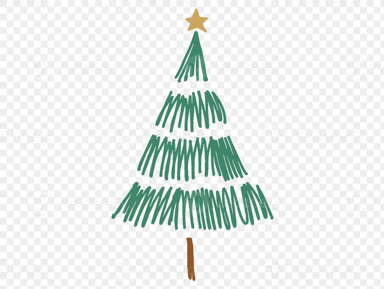 Gold glitter particles Christmas tree with star isolated  on png or transparent  background. Graphic resources for New Year, Birthdays and luxury card. Vector illustration photo