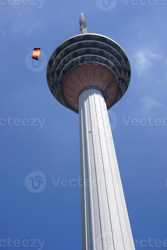 Base jumping from Kualu Lumpur Tower photo