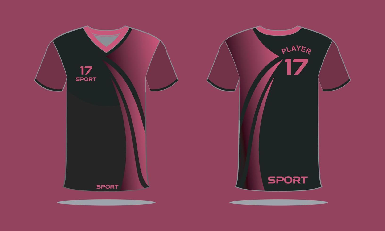 jersey deportivo y camiseta vector